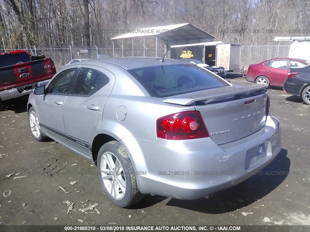 1C3CDZCG0EN131426 - 2014 DODGE AVENGER SXT GRAY photo 3