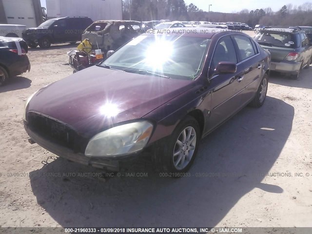 1G4HD572X7U177147 - 2007 BUICK LUCERNE CXL BURGUNDY photo 2