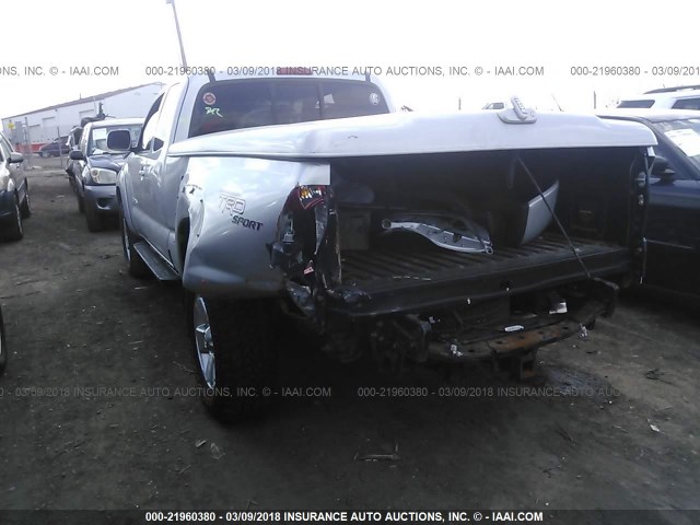 5TEUU42N28Z532397 - 2008 TOYOTA TACOMA ACCESS CAB SILVER photo 3