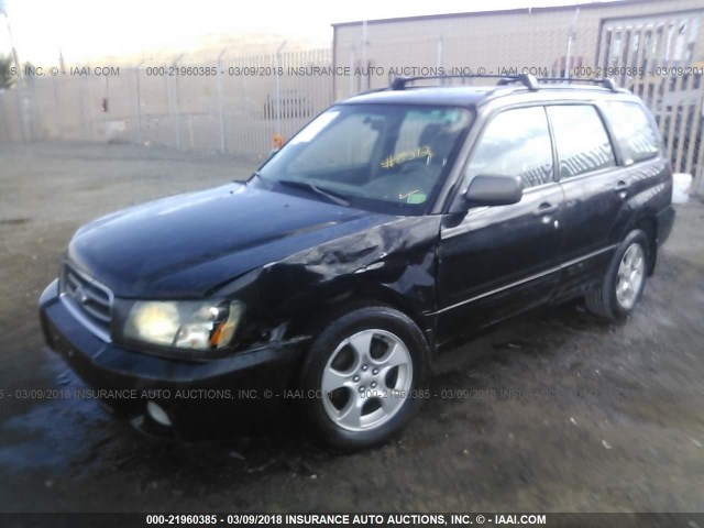 JF1SG65684H745077 - 2004 SUBARU FORESTER 2.5XS შავი ფოტო 2