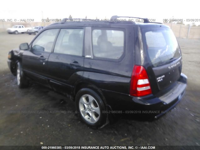 JF1SG65684H745077 - 2004 SUBARU FORESTER 2.5XS შავი ფოტო 3