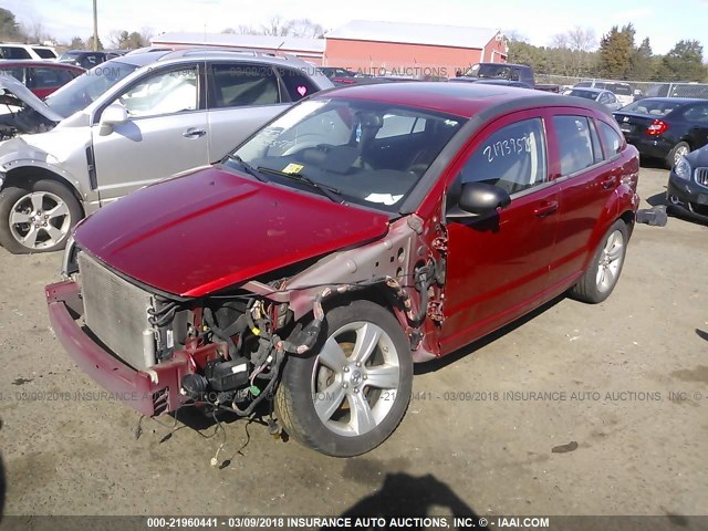 1B3CB3HA3AD566428 - 2010 DODGE CALIBER MAINSTREET RED photo 2