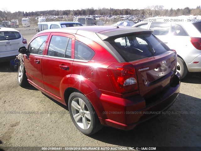 1B3CB3HA3AD566428 - 2010 DODGE CALIBER MAINSTREET RED photo 3