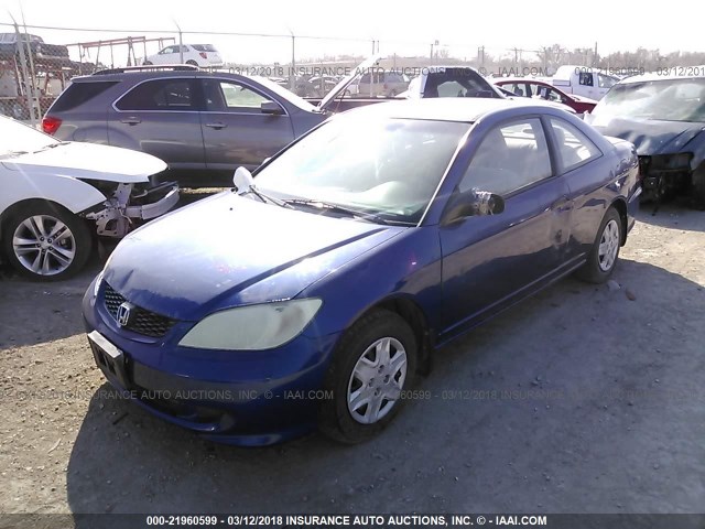 1HGEM22104L049023 - 2004 HONDA CIVIC DX VP ლურჯი ფოტო 2