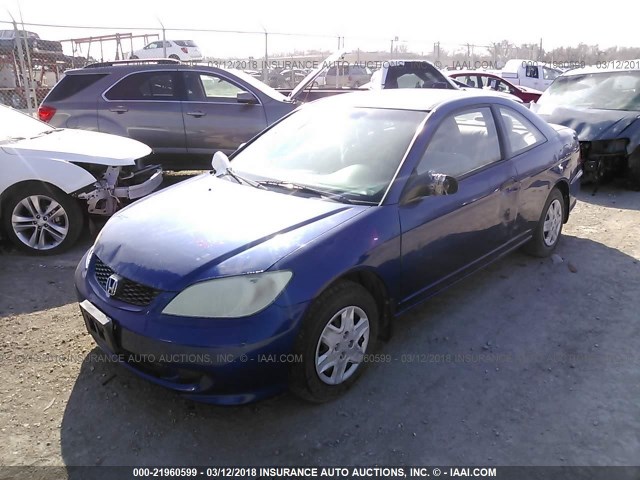 1HGEM22104L049023 - 2004 HONDA CIVIC DX VP BLUE photo 2