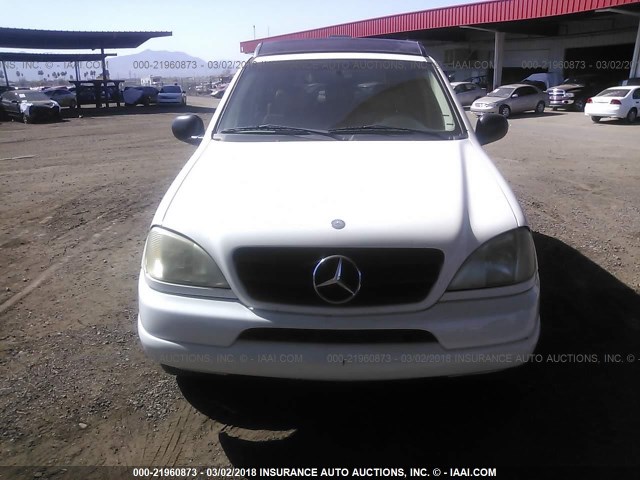 4JGAB72E7XA080901 - 1999 MERCEDES-BENZ ML 430 WHITE photo 6