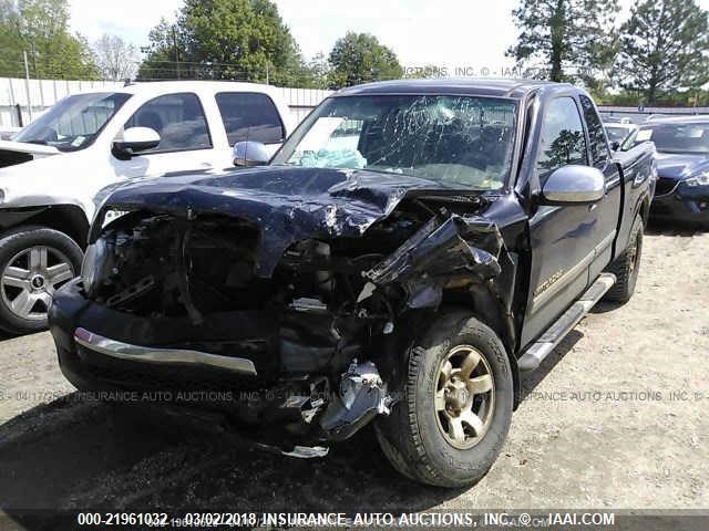 5TBRT34135S458051 - 2005 TOYOTA TUNDRA ACCESS CAB SR5 BLACK photo 2