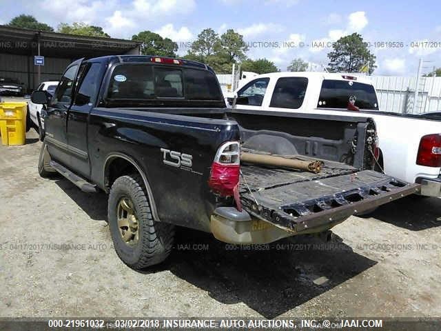 5TBRT34135S458051 - 2005 TOYOTA TUNDRA ACCESS CAB SR5 BLACK photo 3