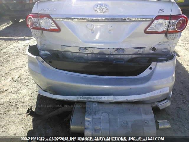 2T1BU4EE5DC028588 - 2013 TOYOTA COROLLA S/LE SILVER photo 6