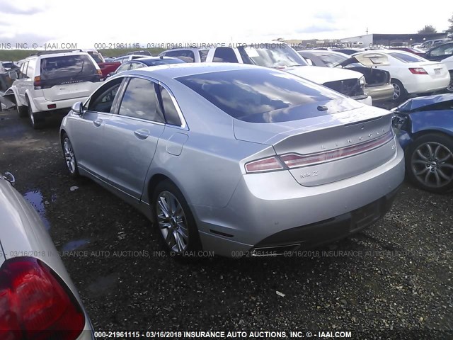 3LN6L2LU0FR620475 - 2015 LINCOLN MKZ HYBRID TAN photo 3