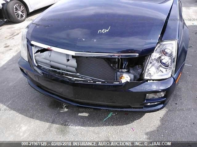 1G6DW677750173286 - 2005 CADILLAC STS BLUE photo 6