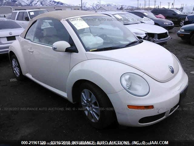 3VWPF31Y48M419915 - 2008 VOLKSWAGEN NEW BEETLE CONVERTIBLE S WHITE photo 1