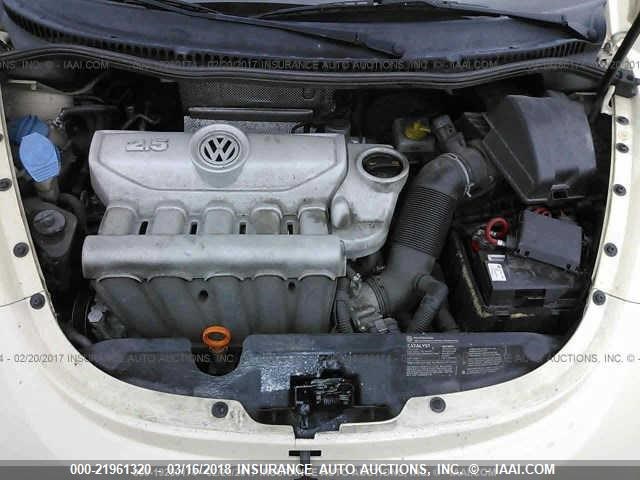 3VWPF31Y48M419915 - 2008 VOLKSWAGEN NEW BEETLE CONVERTIBLE S WHITE photo 10