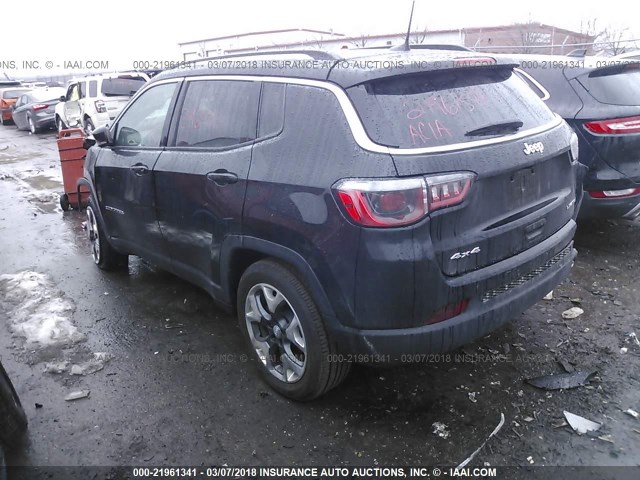 3C4NJDCB8JT199746 - 2018 JEEP COMPASS LIMITED BLACK photo 3