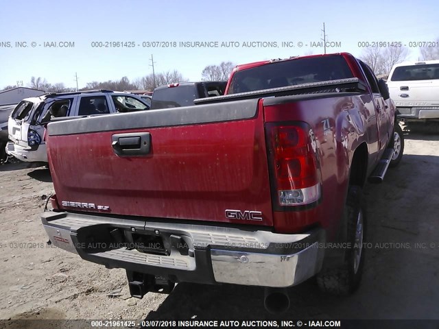 1GT424E88DF126210 - 2013 GMC SIERRA K3500 SLT RED photo 4