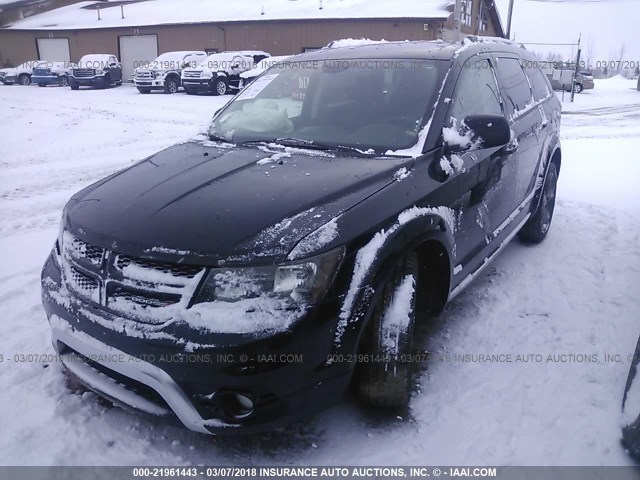 3C4PDCGG0FT637585 - 2015 DODGE JOURNEY CROSSROAD BLACK photo 2