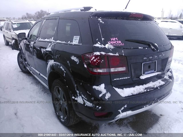 3C4PDCGG0FT637585 - 2015 DODGE JOURNEY CROSSROAD BLACK photo 3