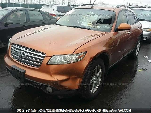 JNRBS08WX4X401676 - 2004 INFINITI FX45 ORANGE photo 2