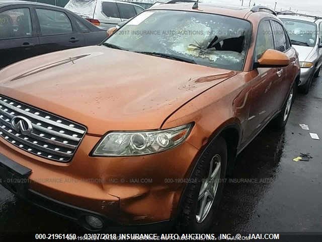 JNRBS08WX4X401676 - 2004 INFINITI FX45 ORANGE photo 6