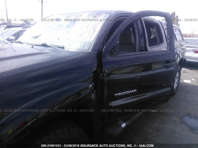 3TMMU4FN8CM046712 - 2012 TOYOTA TACOMA DOUBLE CAB LONG BED BLACK photo 6