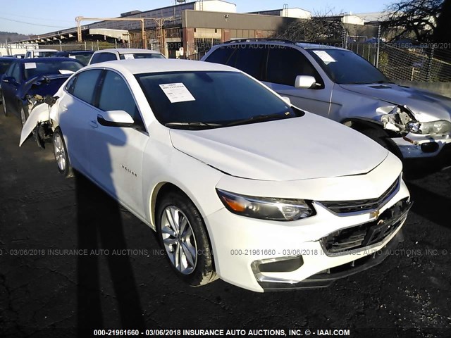 1G1ZE5ST5HF256861 - 2017 CHEVROLET MALIBU LT WHITE photo 1