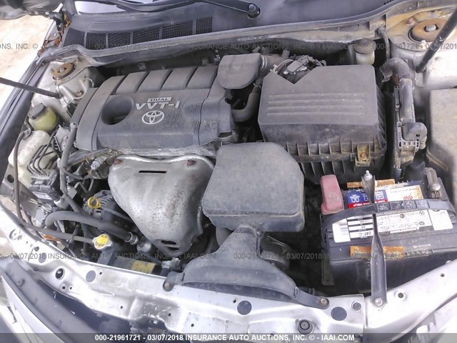 4T1BF3EK8AU037953 - 2010 TOYOTA CAMRY SE/LE/XLE 银色 照片 10