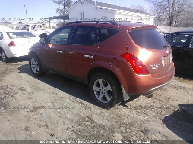 JN8AZ08WX3W237135 - 2003 NISSAN MURANO SL/SE ORANGE photo 3