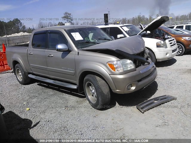 5TBDT44115S484955 - 2005 TOYOTA TUNDRA DOUBLE CAB SR5 GOLD photo 1