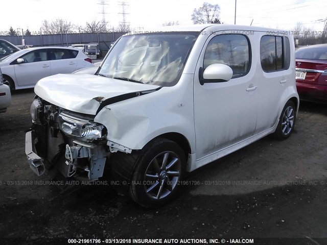 JN8AZ2KR5BT206714 - 2011 NISSAN CUBE S/SL/KROM WHITE photo 2