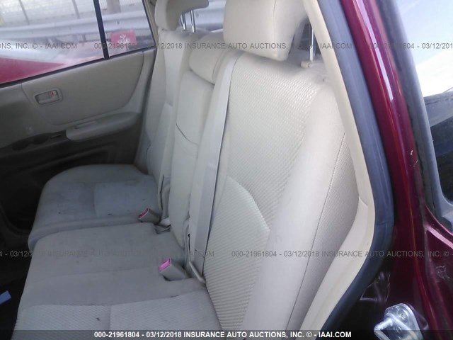 JTEDP21A650085820 - 2005 TOYOTA HIGHLANDER LIMITED RED photo 8