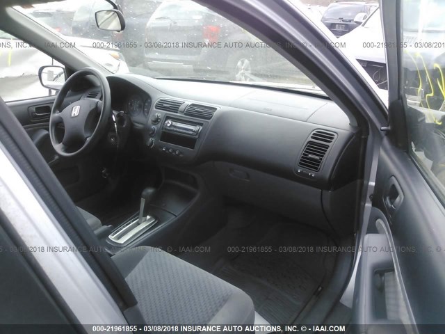 1HGES16364L008858 - 2004 HONDA CIVIC DX VP SILVER photo 5