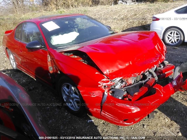 2G1WX12K759313174 - 2005 CHEVROLET MONTE CARLO LT RED photo 1