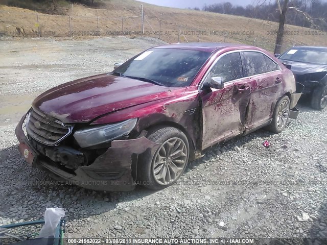 1FAHP2F85DG146663 - 2013 FORD TAURUS LIMITED RED photo 2