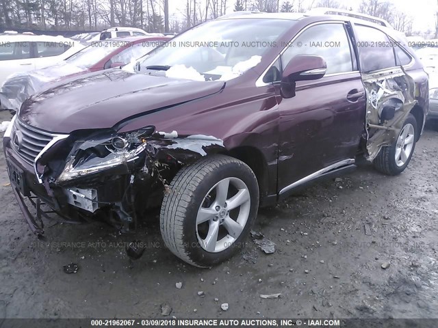 2T2BK1BA6FC299597 - 2015 LEXUS RX 350/BASE/F SPORT BURGUNDY photo 6