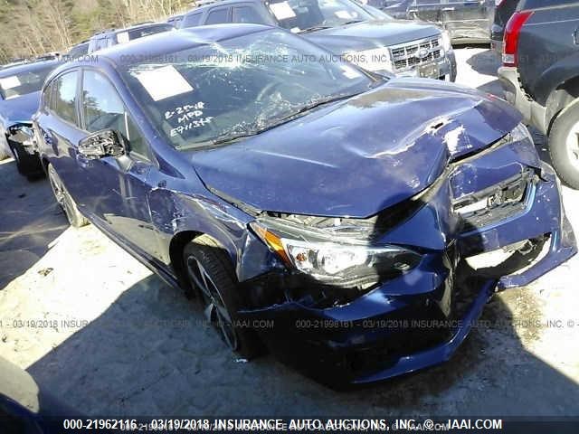 4S3GTAK64H1741366 - 2017 SUBARU IMPREZA SPORT BLUE photo 1