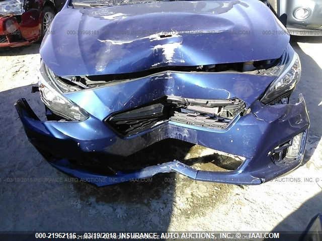 4S3GTAK64H1741366 - 2017 SUBARU IMPREZA SPORT BLUE photo 6