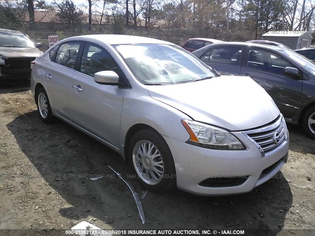 3N1AB7AP2DL630245 - 2013 NISSAN SENTRA S/SV/SR/SL SILVER photo 1