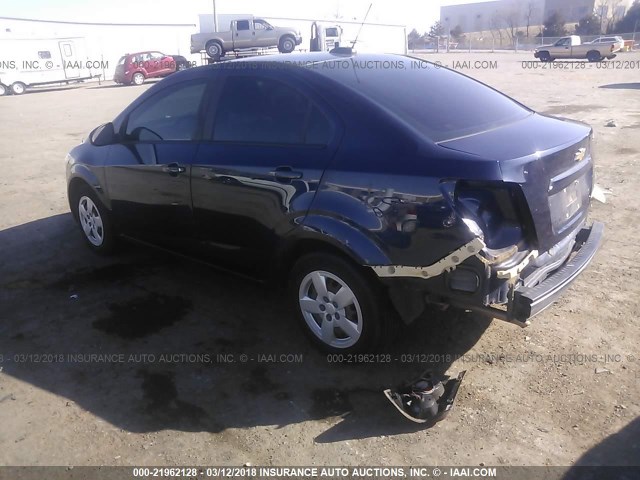 1G1JA5SH5F4171483 - 2015 CHEVROLET SONIC LS 蓝色 照片 3