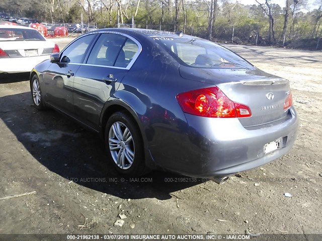 JN1DV6AP8BM604203 - 2011 INFINITI G25 JOURNEY GRAY photo 3