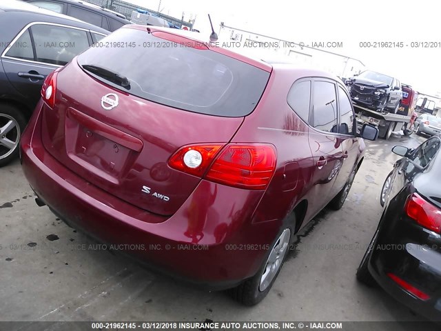 JN8AS58V89W176305 - 2009 NISSAN ROGUE S/SL MAROON photo 4