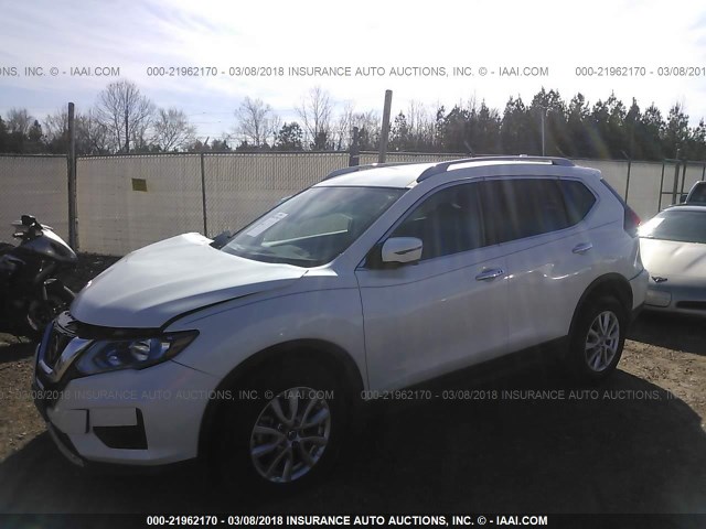 5N1AT2MT7HC877750 - 2017 NISSAN ROGUE S/SL WHITE photo 2