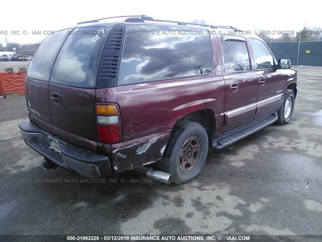 1GKFK16Z72J237859 - 2002 GMC YUKON XL K1500 MAROON photo 4