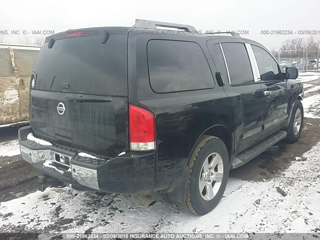 5N1AA08A65N733528 - 2005 NISSAN ARMADA SE/LE BLACK photo 4