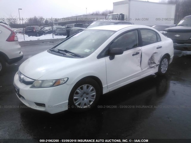 2HGFA16349H502499 - 2009 HONDA CIVIC VP WHITE photo 2