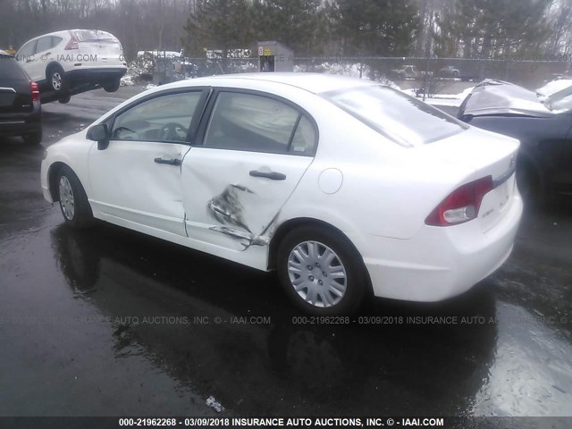 2HGFA16349H502499 - 2009 HONDA CIVIC VP WHITE photo 3