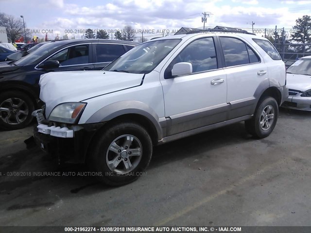 KNDJD733365600207 - 2006 KIA SORENTO EX/LX WHITE photo 2