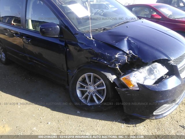 2C4RDGCG7ER313878 - 2014 DODGE GRAND CARAVAN SXT BLUE photo 6