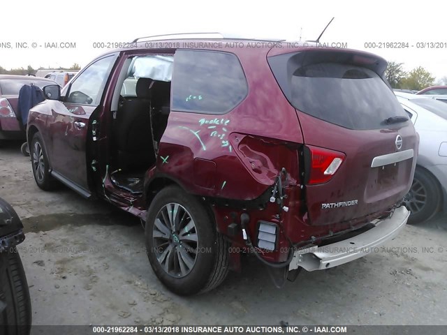 5N1DR2MN8HC672953 - 2017 NISSAN PATHFINDER S/SV/SL/PLATINUM 红色 照片 3