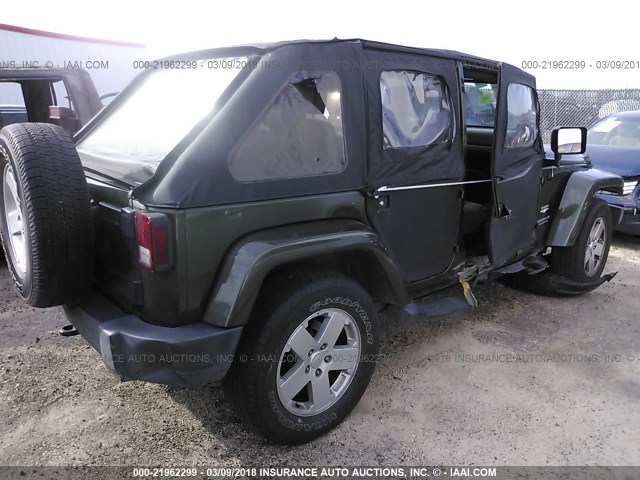 1J4GB59117L152759 - 2007 JEEP WRANGLER SAHARA GREEN photo 4