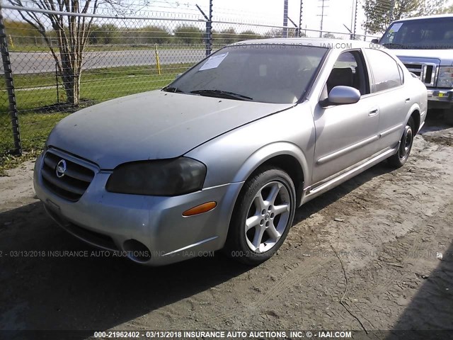 JN1DA31D13T509876 - 2003 NISSAN MAXIMA GLE/GXE/SE SILVER photo 2